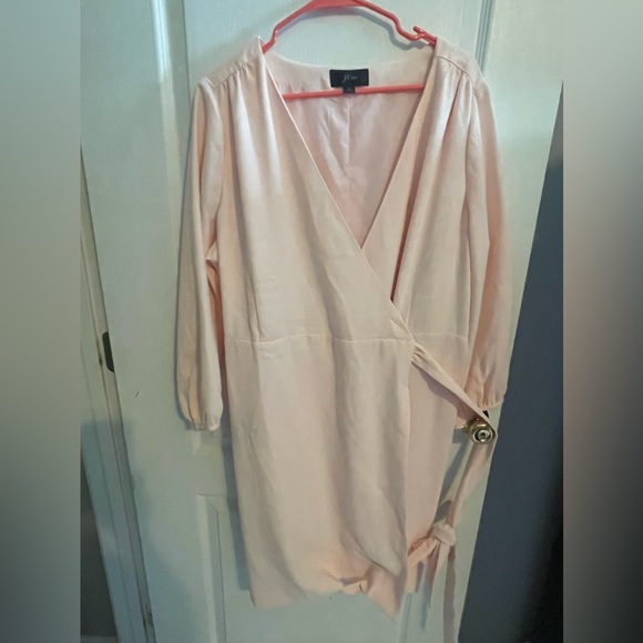 J Crew Peach Pink Wrap Dress Size 20 - Picture 2 of 4